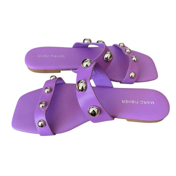 Marc Fisher Purple Slide Sandals - Picture 2 of 4